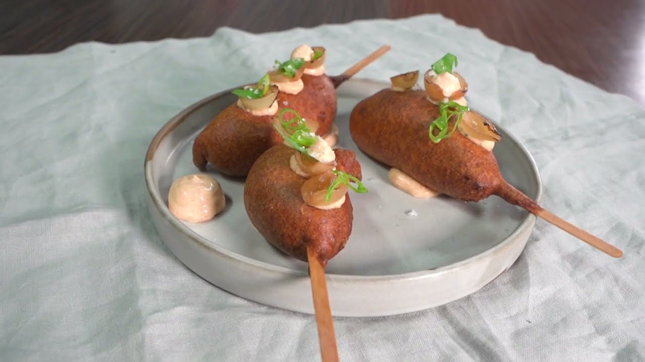 Corndog à la joue de boeuf