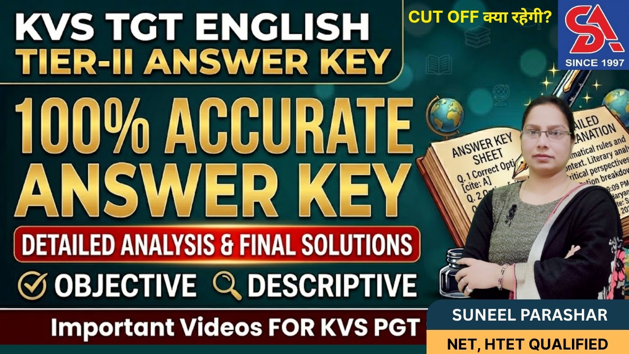 KVS TGT ENGLISH TIER-II ANSWER KEY 100% ACCURATE I DETAILED ANALYSIS IMPORTANT FOR KVS PGT STUDENTS