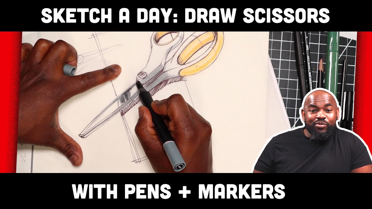 Sketch A Day by Spencer Nugent: How to draw Scissors