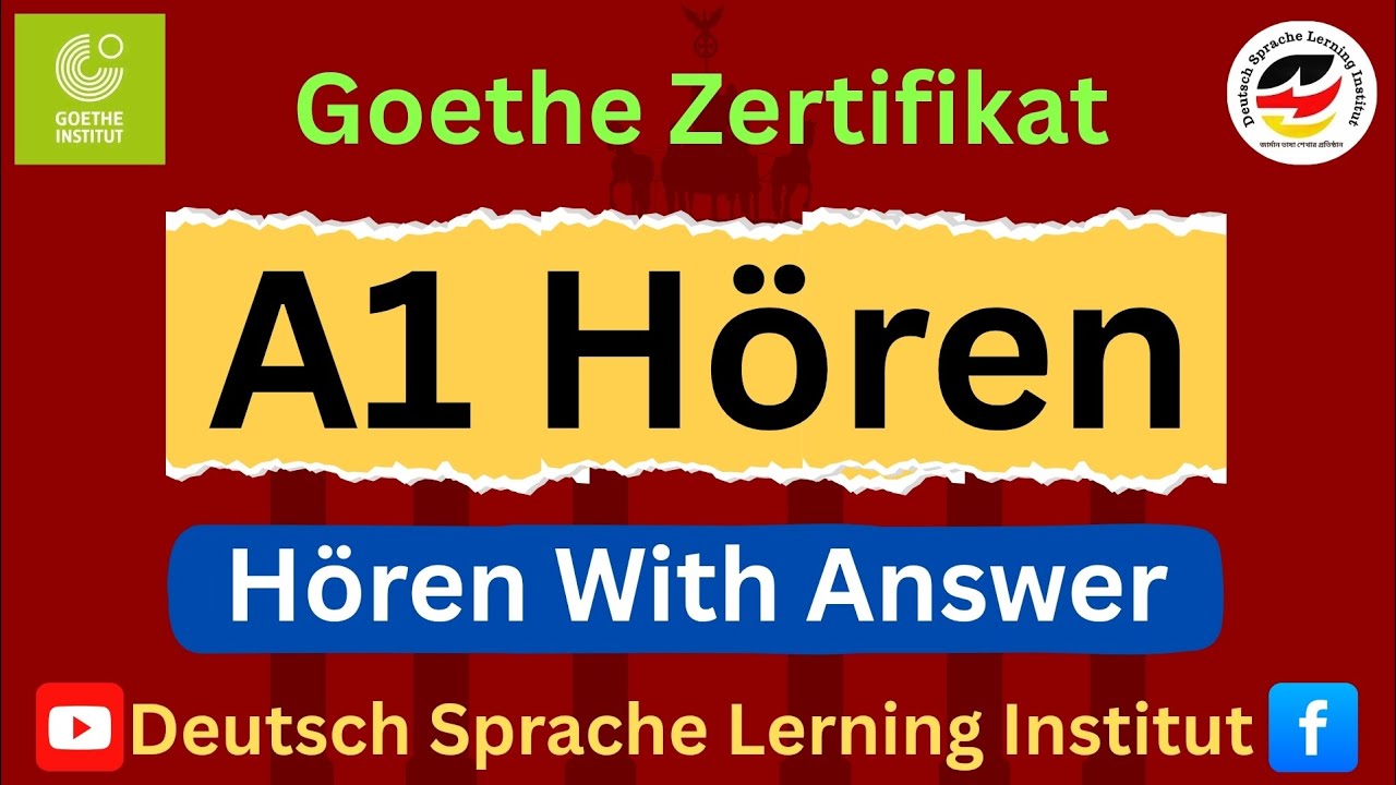 A1 Hören Prüfung || Model - 43 || Goethe Zertifikat A1 Hören || A1 Lisiting Practice With Answer