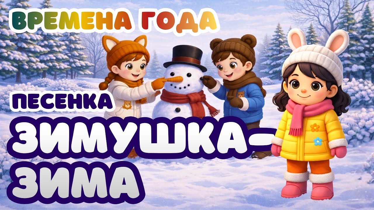 Зимушка-зима ❄️| Песенка из цикла «Времена года» от Зайки Оли и Ушастиков 🐰🦁🐻🦊