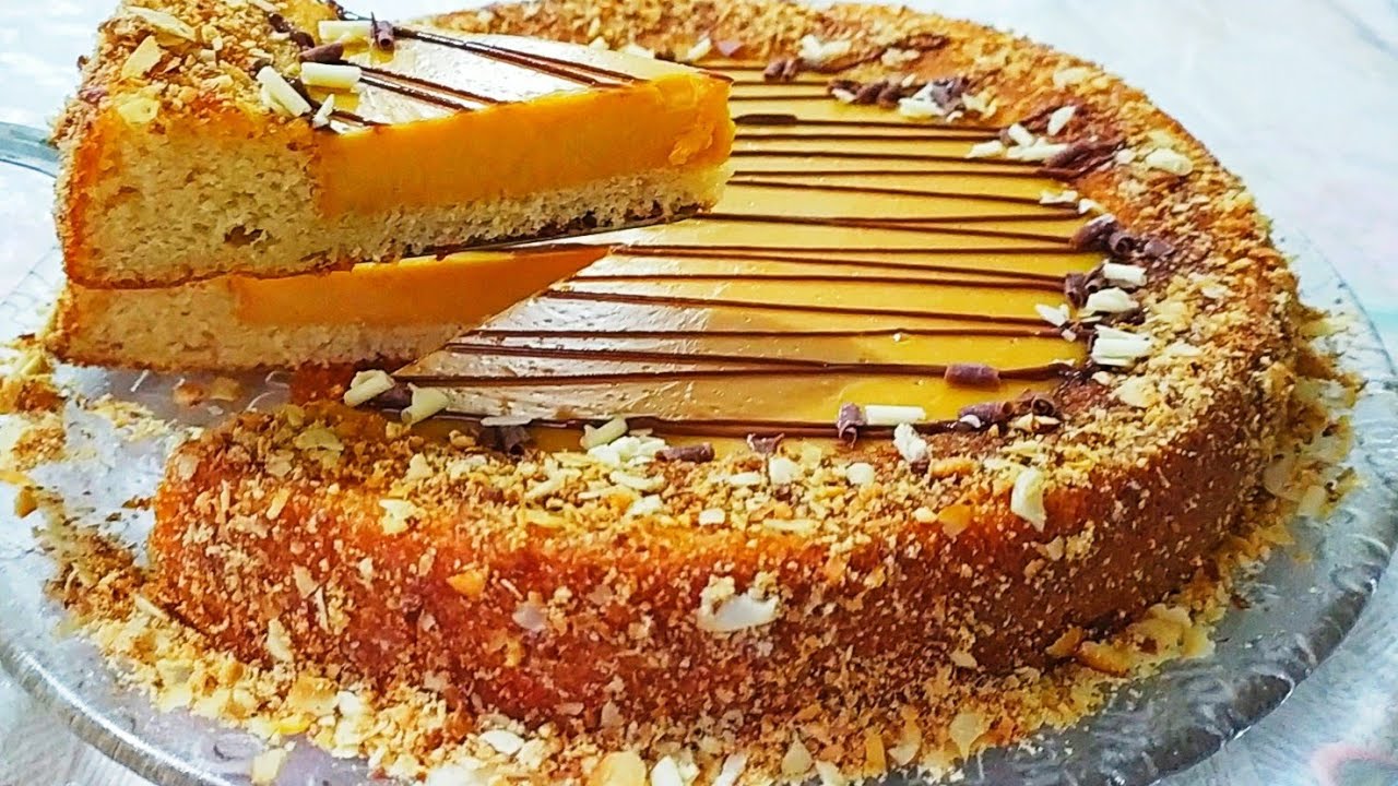 كيكة المول العجيب بكريمة الكراميل ناجحة سهلة التحضير