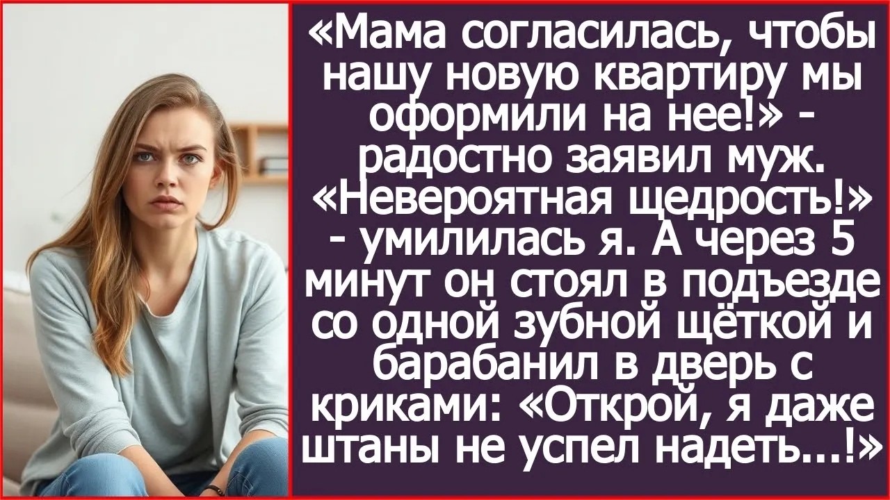 «Мама согласилась, чтобы нашу новую квартиру мы оформили на нее!» радостно заявил муж.