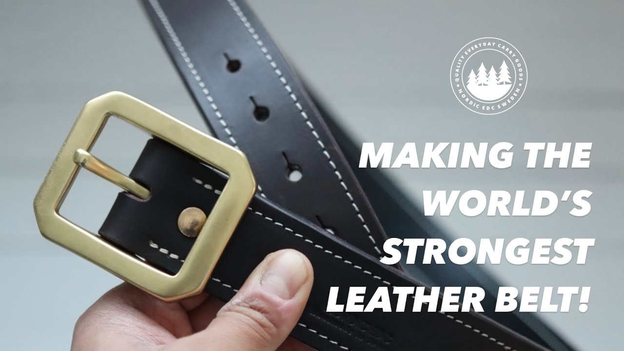 [ASMR] Making The World's Strongest Leather Belt | Handmade Heirloom Double Leather Belt