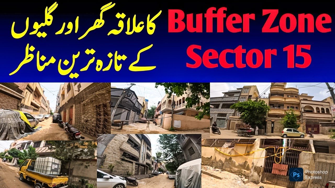 Bufferzone Sector 15 Karachi Street View Latest update Bike Tour Daily Vlog @focus with fahim