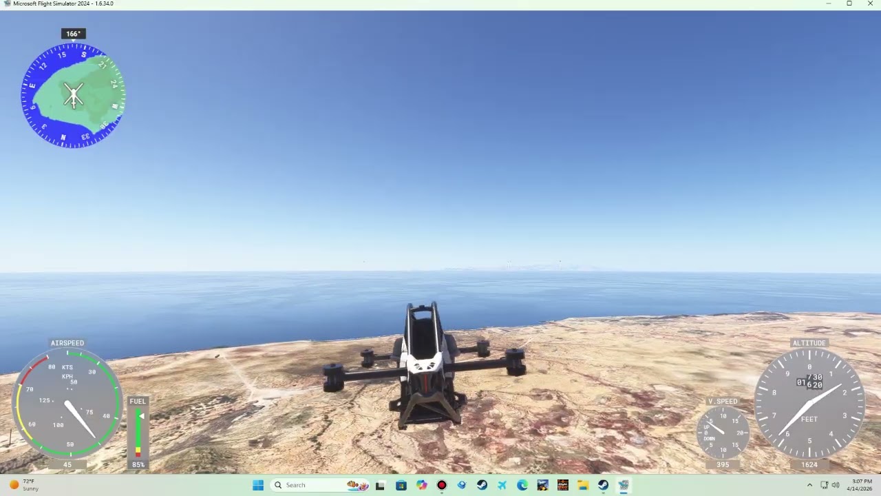I went to the Strait of Hormoz in MSFS 2024, exploring Larak island Iran.