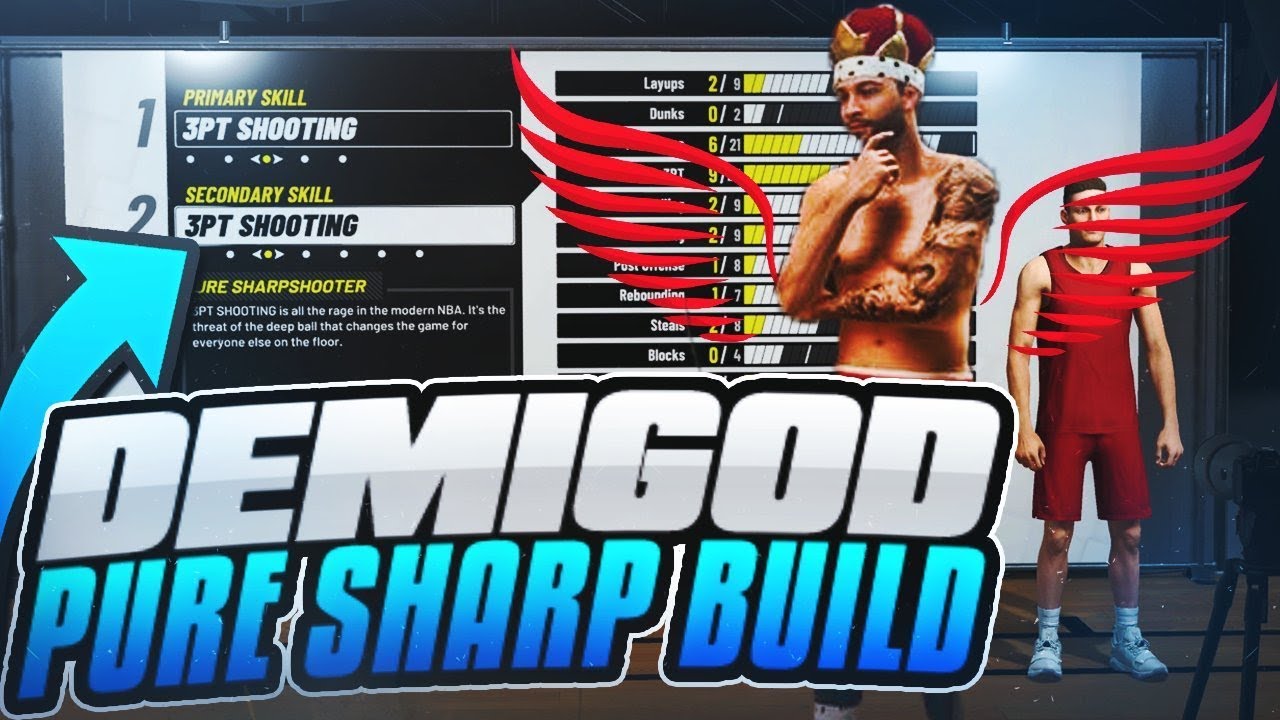 DEMIGOD SHARPSHOOTER BUILD! BEST BUILD IN NBA 2K19