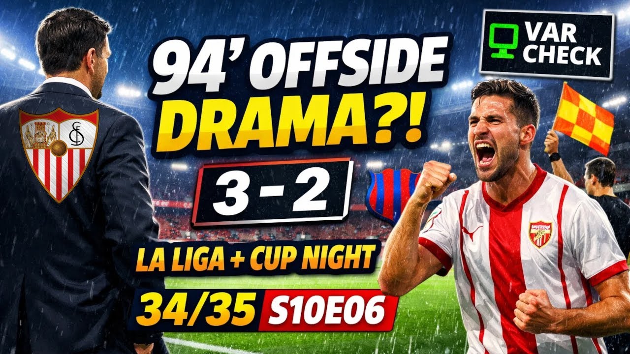 Драма с офсайдом 94-го матча против «Барселоны»… Неужели это правда? 😳 | #FM26 Севилья 34/35 | На...