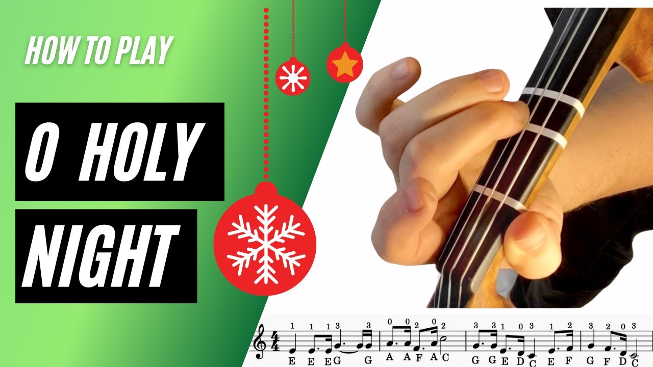 How to play O HOLY NIGHT on the VIOLIN // A play along TUTORIAL