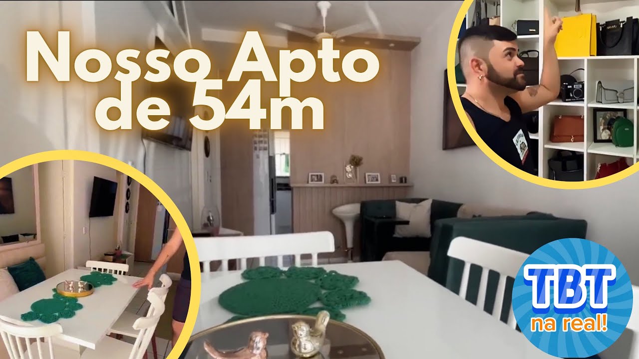 TOUR COMPLETO | Nosso apê de 54m² bombou no YouTube | TBT na Real