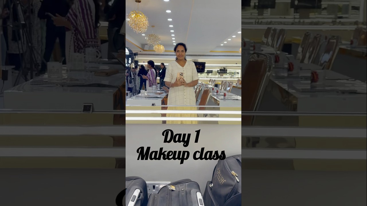 Day 1 of makeup class in plush academy #makeup #course #academy #viral #shorts