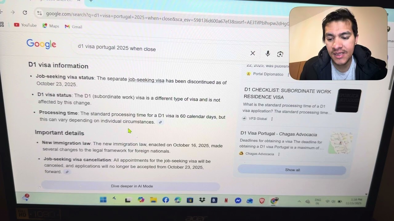 के Portugal 🇵🇹 मा D1 भिजा बन्द भएकै हो त?
