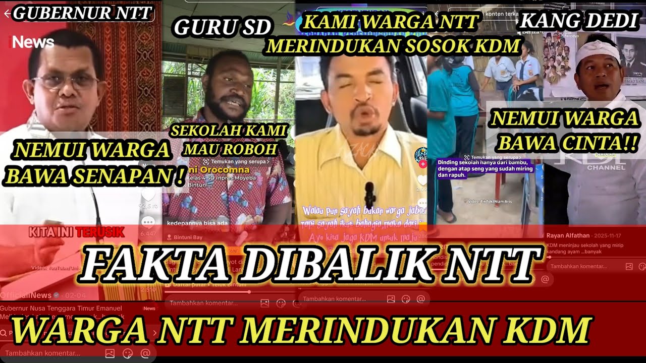 FAKTA DIBALIK NTT!! WARGA NTT MERINDUKAN KDM 