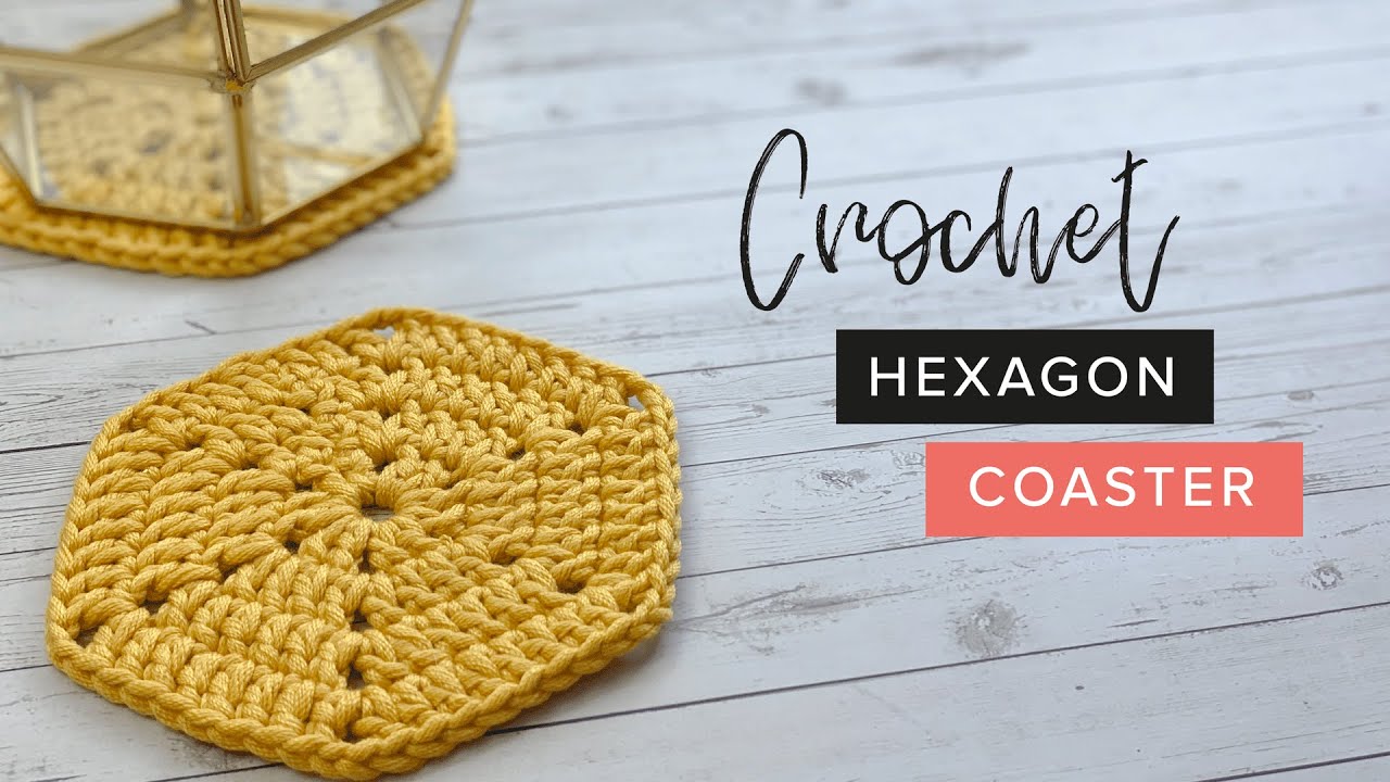 Как связать крючком шестиугольную подставку под стакан | Простой урок от Crochet and Tea