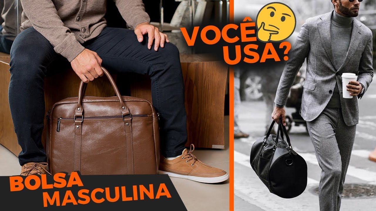 Tudo sobre BOLSA MASCULINA em 7 minutos! | Moda masculina