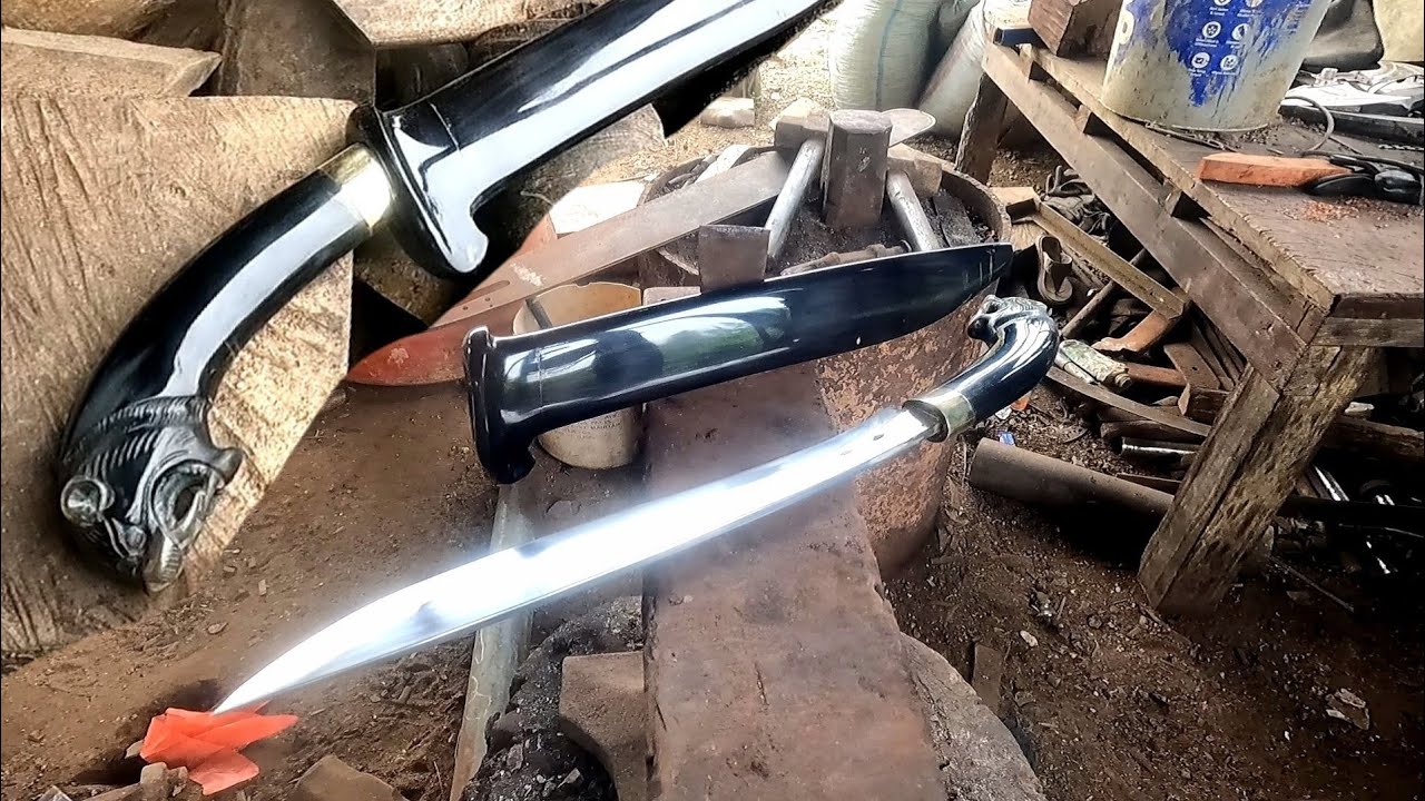 kerajinan tangan | membuat sarung golok dari tanduk kerbau