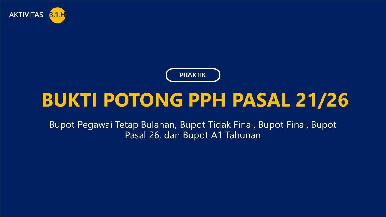 15. CORETAX = BUKTI POTONG PPH PASAL 21