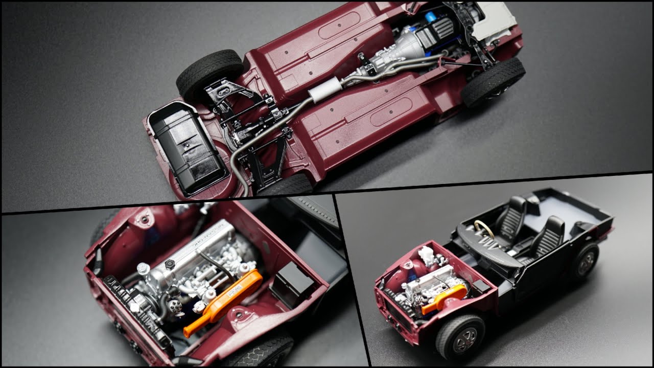 Tamiya 1/24 Scale Nissan Fairlady 240ZG 섀시, 인테리어 조립 Part 1.
