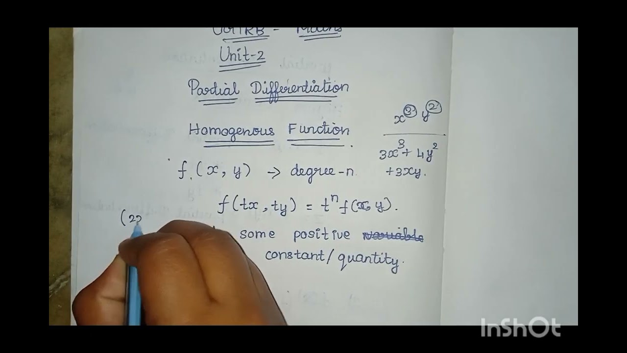 Homogenous function/ ugtrb maths/ for all degree standard government exam🔥