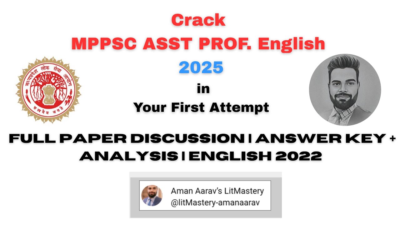 MPPSC Assistant Professor English 2022 | Full Paper Discussion | Answer Key + Analysis