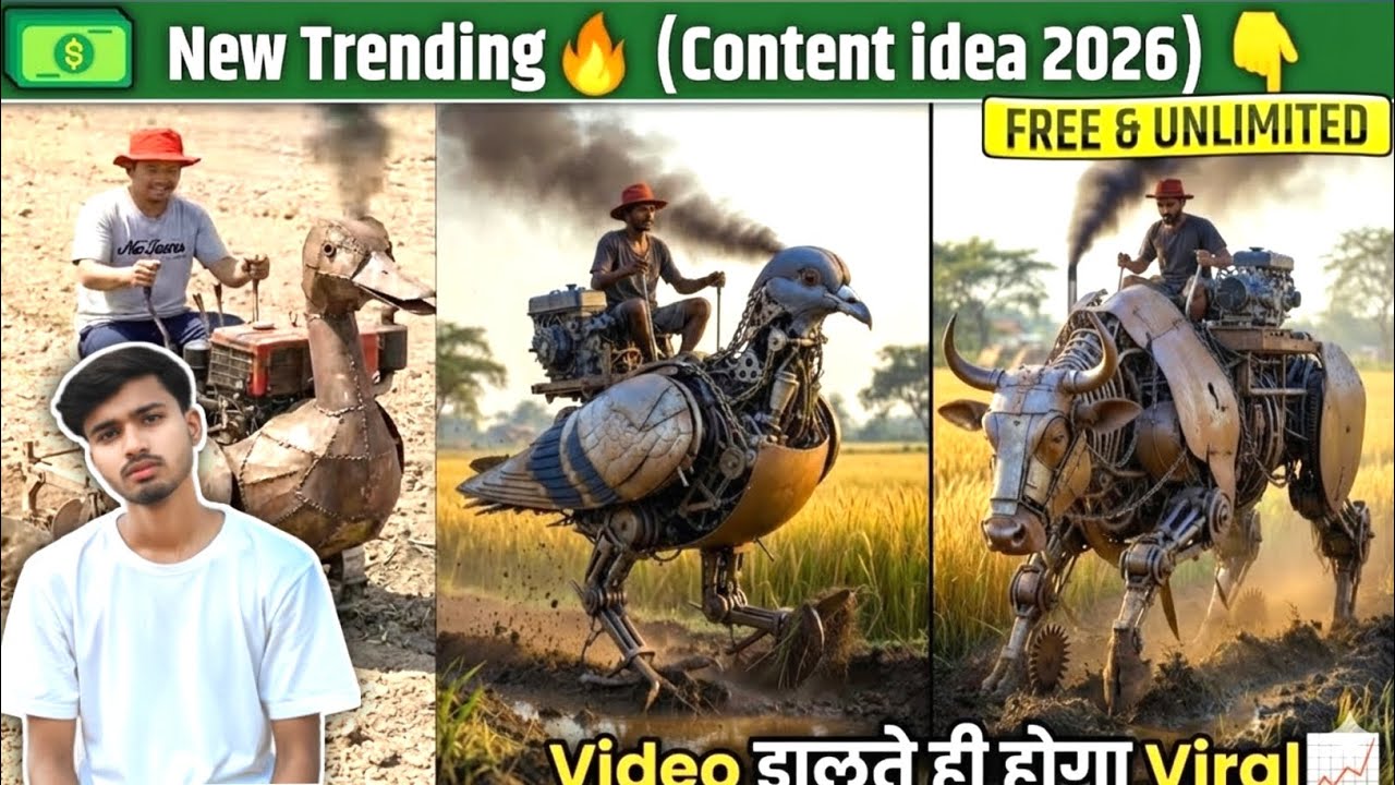 AI Se REAL Robotic Farming Video Kaise Banaye 🤖🌾 | Future Farming AI#automationgolu