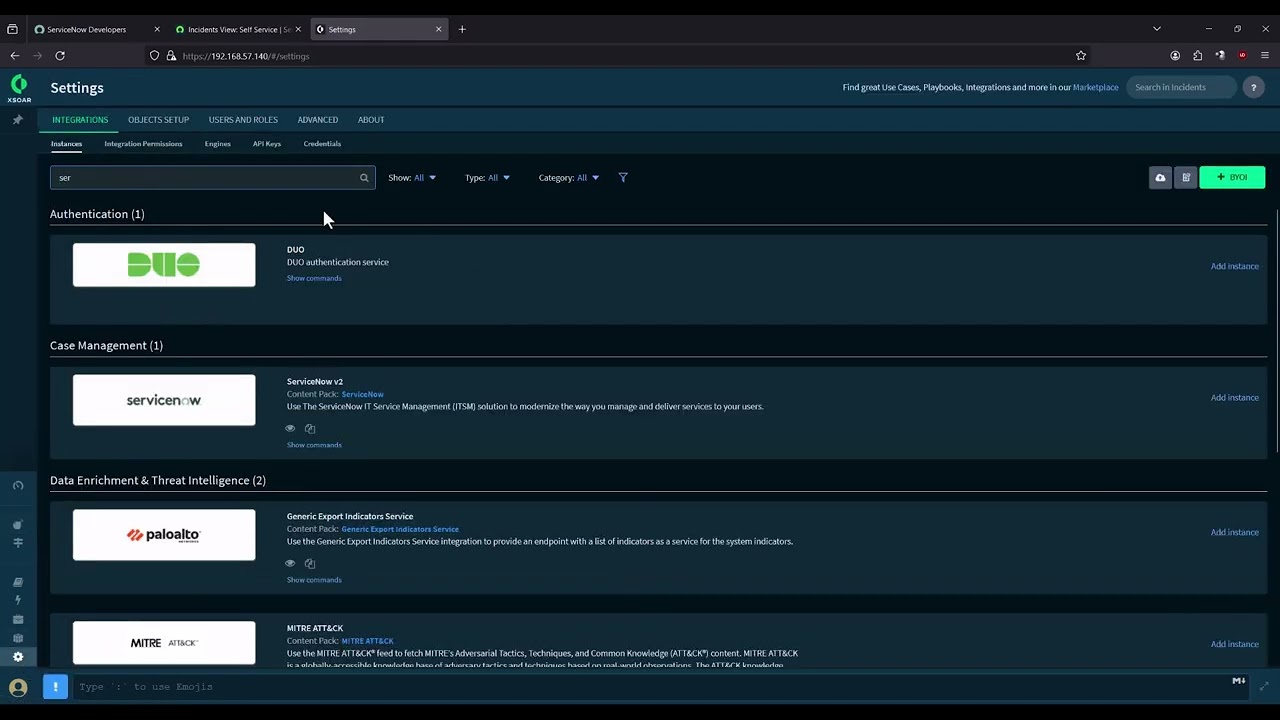 Cortex XSOAR - Integrating with ServiceNow