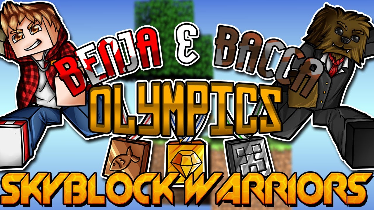 Minecraft: Benja & Bacca Olympics Game 2 - SkyBlock Warriors!