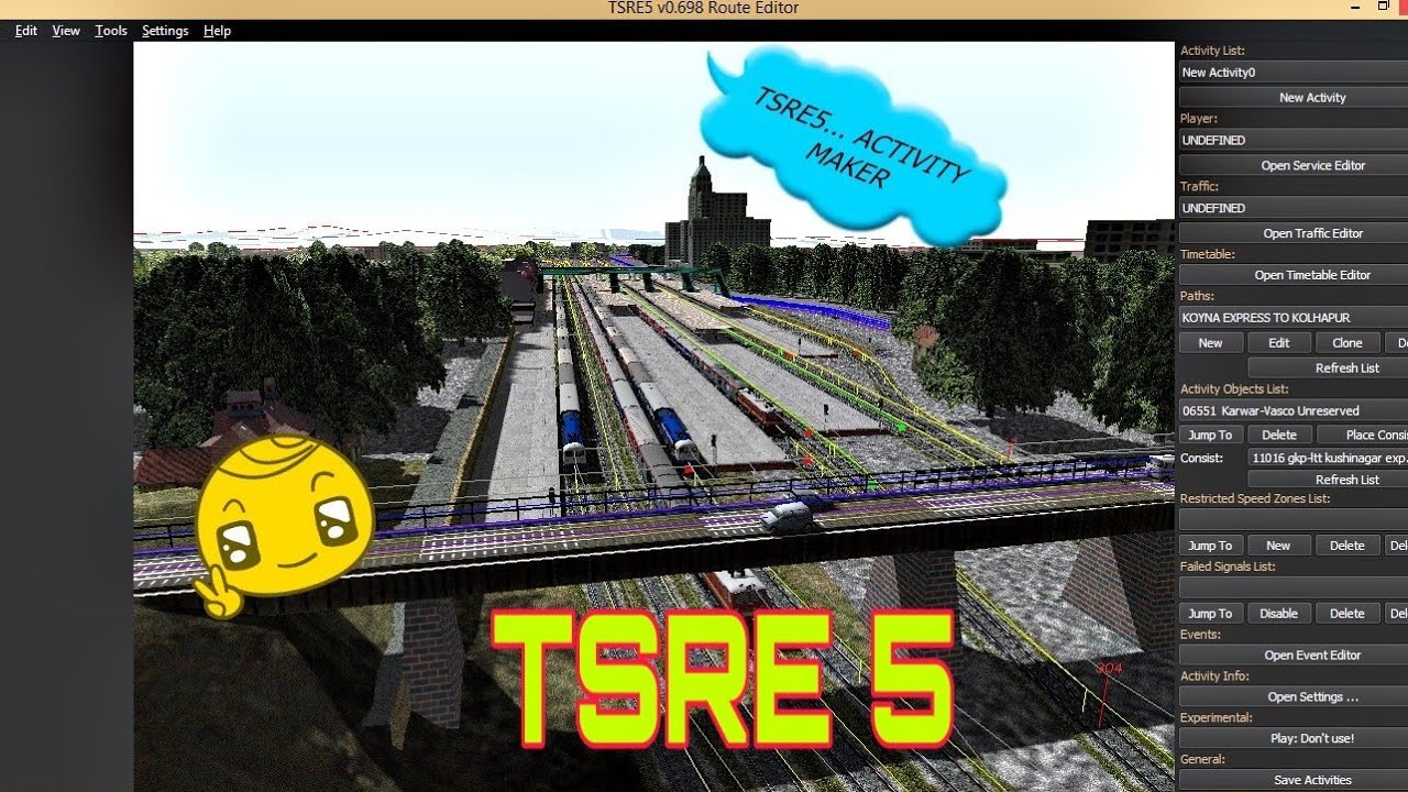 How to make a simple activity for OPEN RAIL & MSTS  by using TSRE5 💯🔥