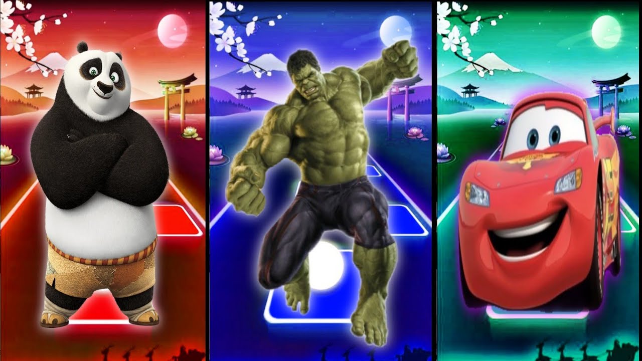 Tiles hop Hulk vs Kungfu Panda vs Mc Queen Arena