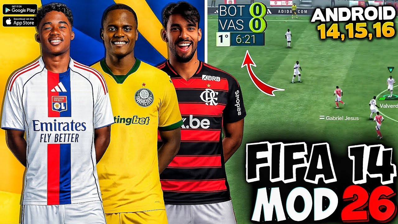 🚨 FIFA 14 MOD 26 ANDROID 14,15 + MODO CARREIRA ATUALIZADO fc mobile atualizado 26 🏆