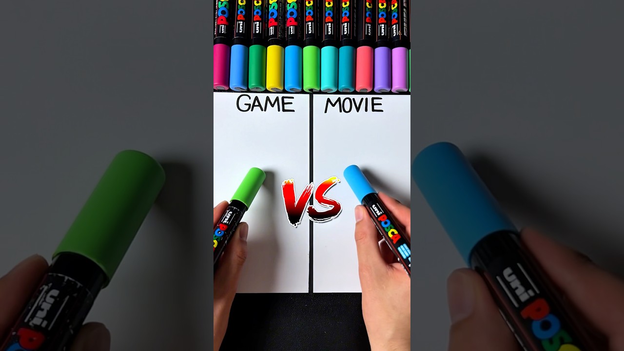 Drawing Minecraft, But Game VS Movie… (