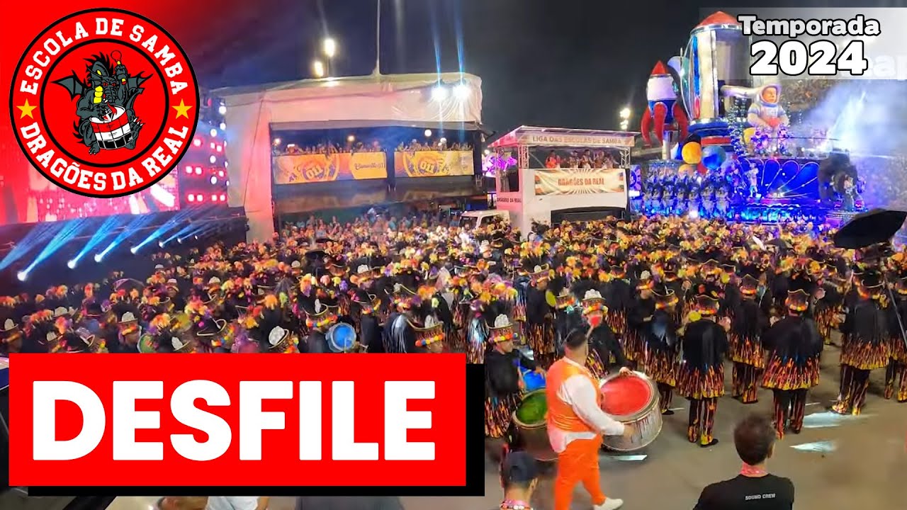 Dragões da Real 2025 | Bateria no desfile oficial | Samba ao vivo - 