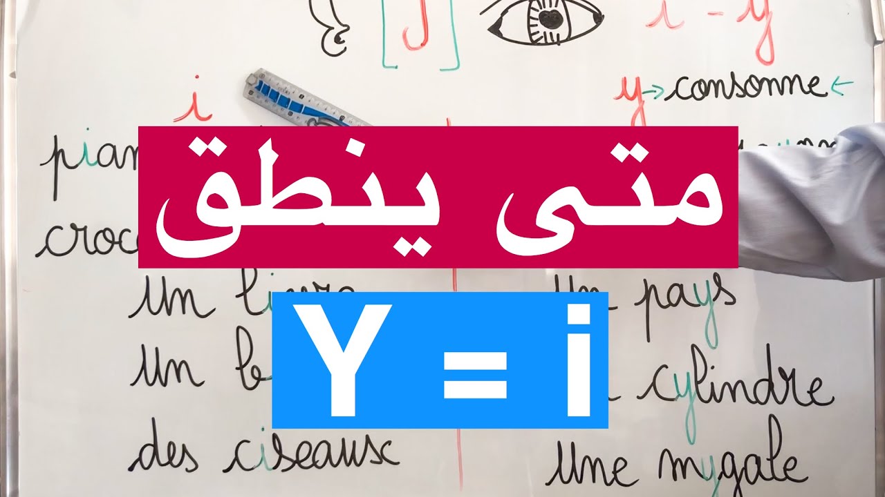 التدرب على قراءة الفرنسية مع أستاذة الفرنسية 25: i - I  👀 Y -y