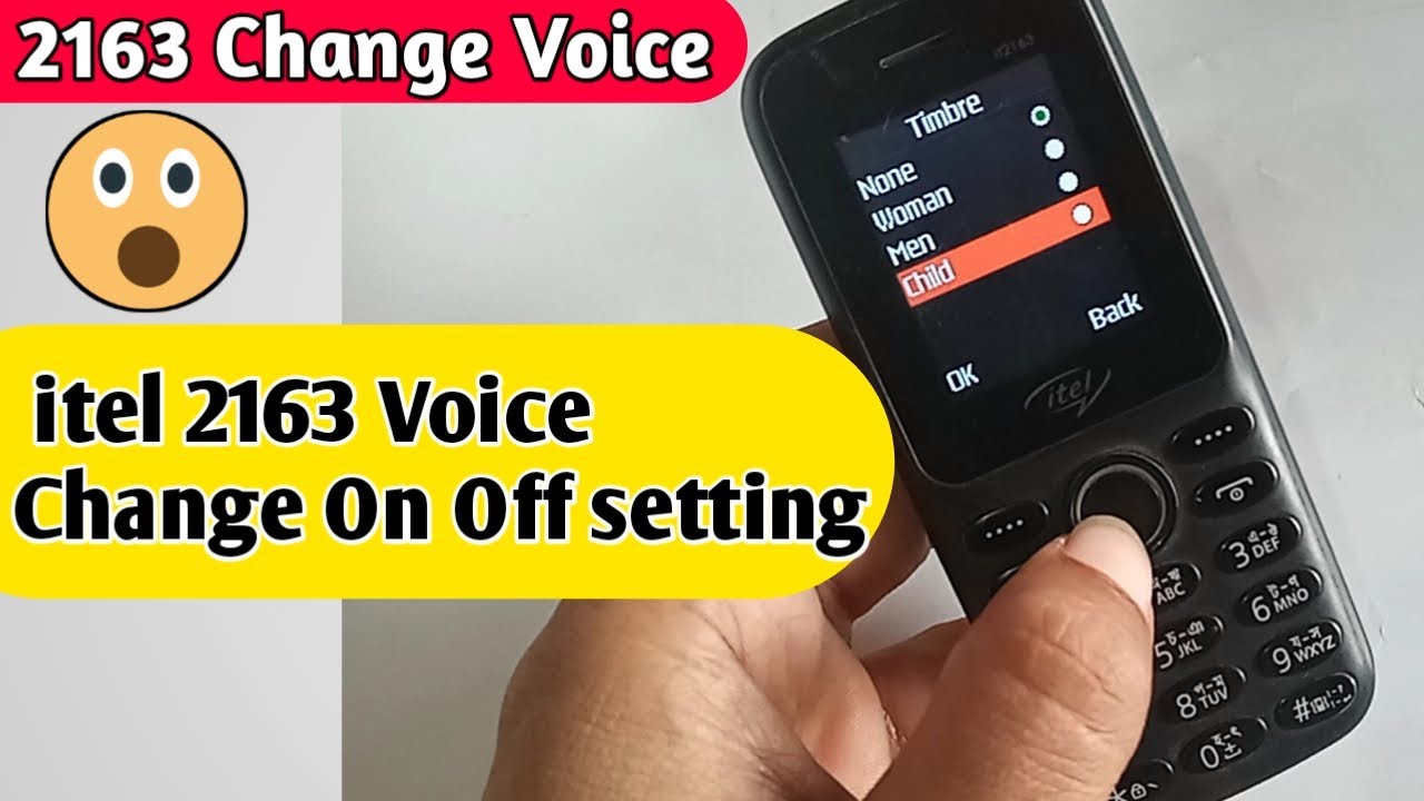 itel it2163 voice change on off settings