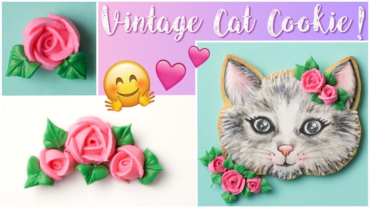 ADORABLE Vintage-Inspired Cat Cookie! Time-lapse tutorial