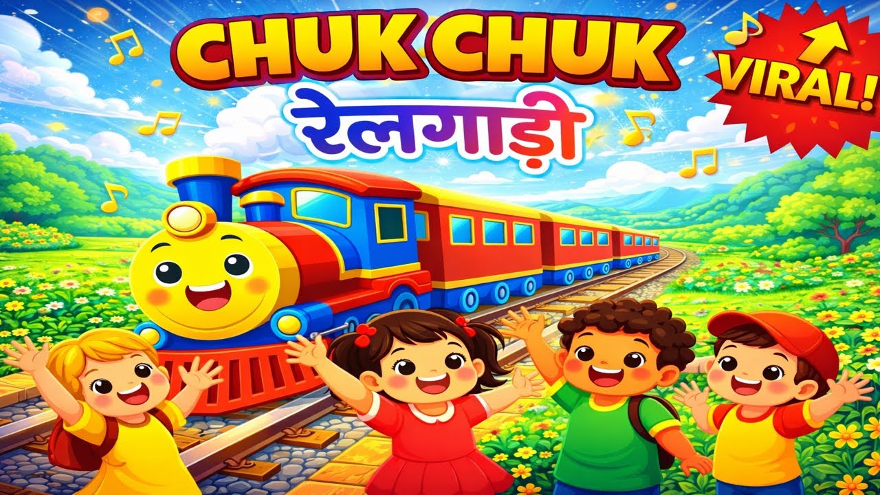 Chuk Chuk Rail Gadi 🚂 | गाड़ी आयी छूक छूक | Hindi Rhyme for Kids | #trainsong 