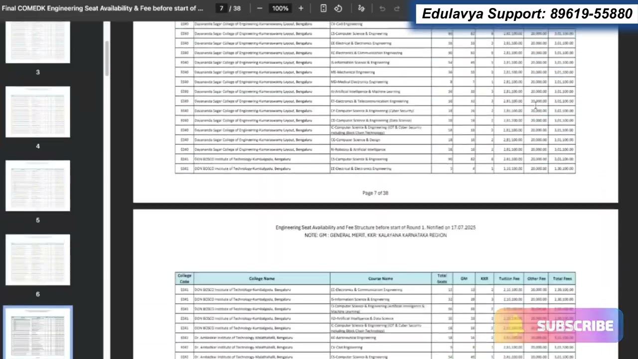 Seat Matrix Released for COMEDK 2025 Round 1 | Start Your Choice Filling Now