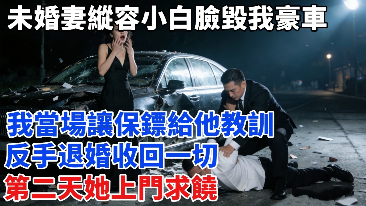未婚妻縱容小白臉毀我豪車，我當場讓保鏢給他教訓，反手退婚收回一切，隔天她上門求饒#故事#奇聞#故事分享#為人處世#奇聞異事#情感#情感故事