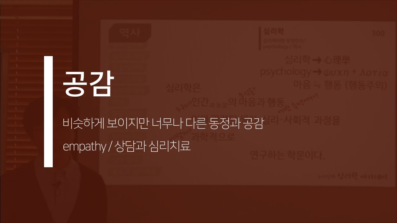 공감: 비슷하게 보이지만 너무나 다른 동정과 공감