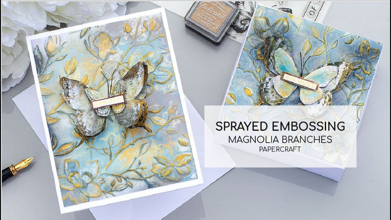 Oxide Sprayed Embossing Technique on Photo Paper [ 3D Embossing Folder]