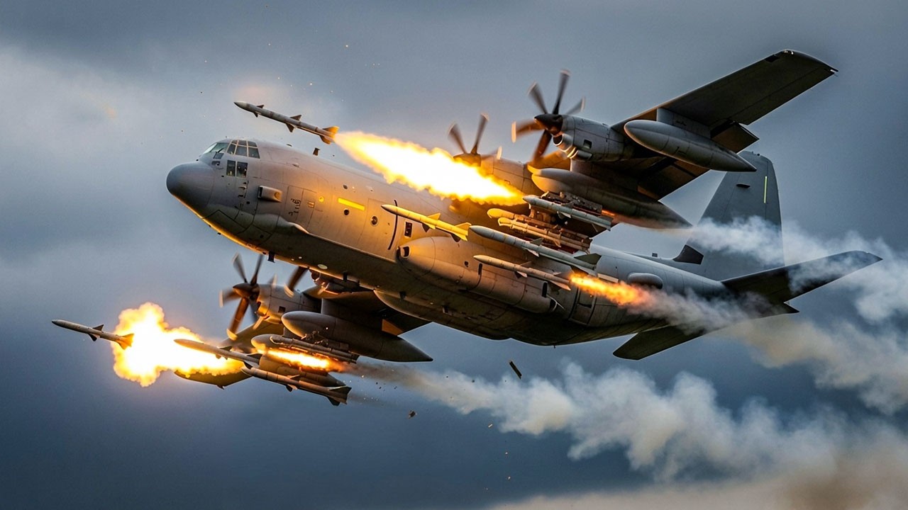 Iran Shocked! Watch the US KC-130J Harvest HAWK Dominate Middle Eastern Airspace