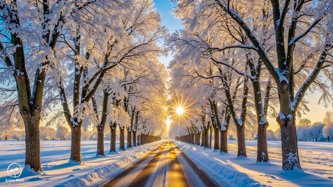 Calming January Snow Music ❄️ Beautiful Relaxing Music for Stress Relief and Inner Peace