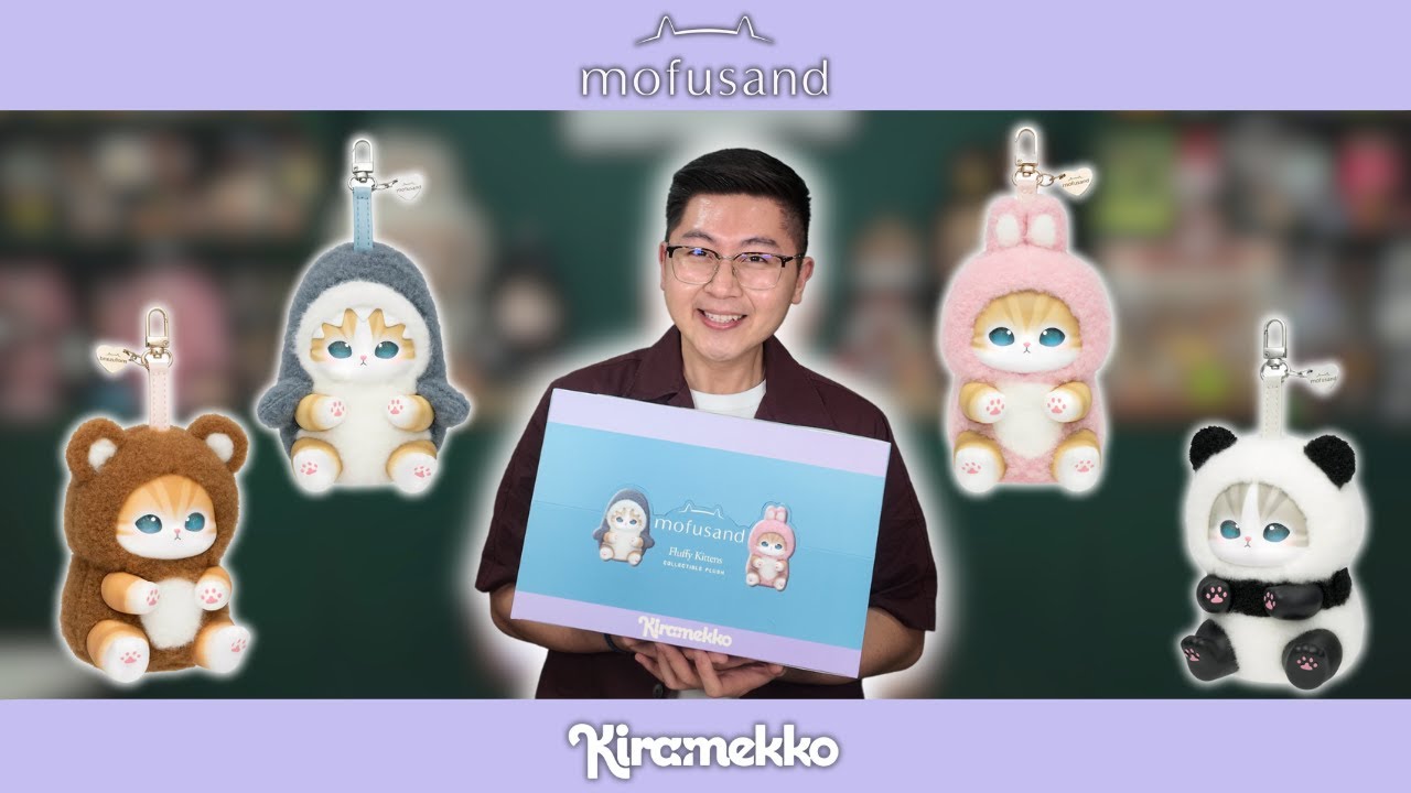Такие пушистые 😭 Распаковка плюшевых подвесок в виде пушистых котят от Mofusand Kiramekko