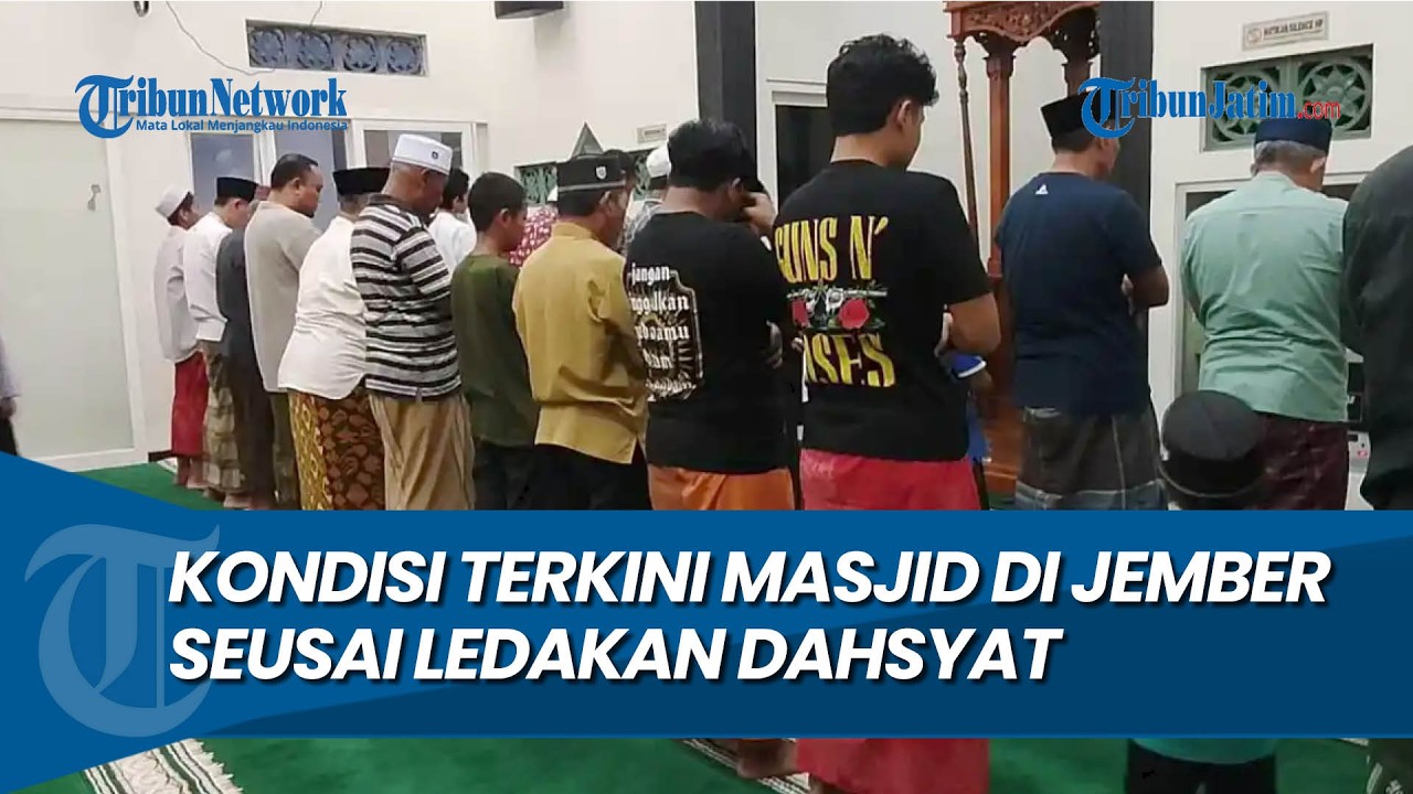 POLICE LINE DIBUKA DAN WARGA TARAWIH LAGI, Kondisi Terkini Masjid di Jember seusai Ledakan Dahsyat