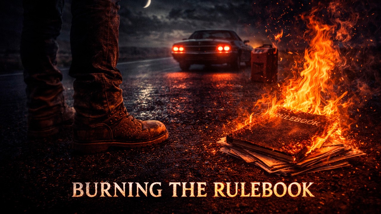 BURNING THE RULEBOOK – Heavy Dark Blues Rock | Aggressive Driving Music & Raw Slide Guitar 🎸🔥🚫