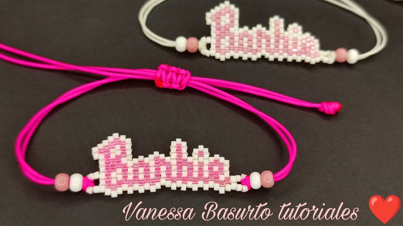PULSERA DE BARBIE A MIYUKI (FACIL)🌸♥️ / Easy beaded Barbie bracelet🌸♥️