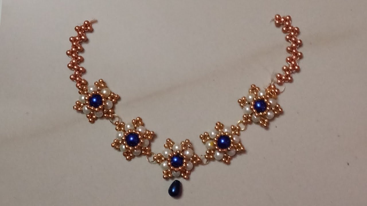 Beads necklace making 