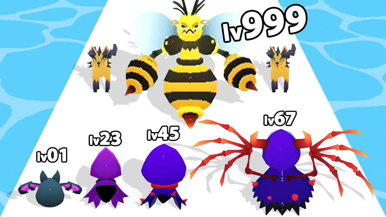 MONSTER SQUAD EVOLUTION RUN - Level Up Monster Max Level Gameplay (Monster Run 3D Games)