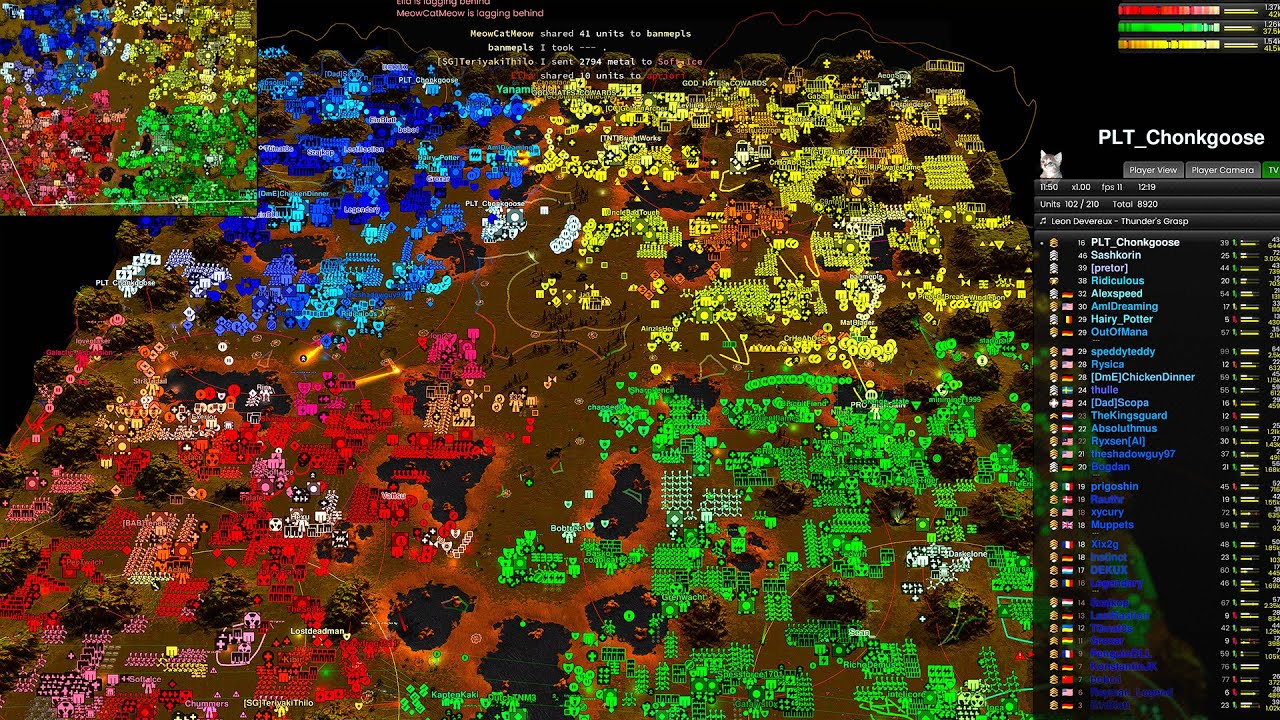 MASSIVE RTS BATTLE - Beyond All Reason (40vs40)