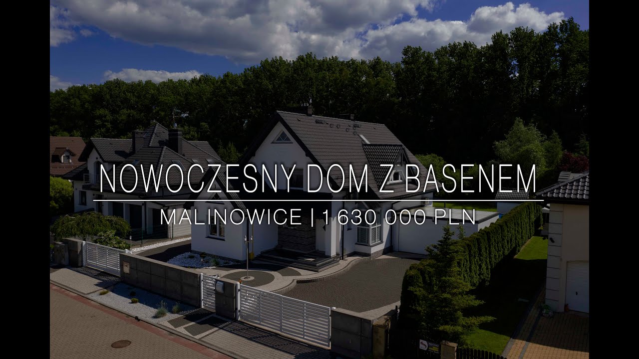 [SPRZEDANE] Nowoczesny dom z basenem | Malinowice